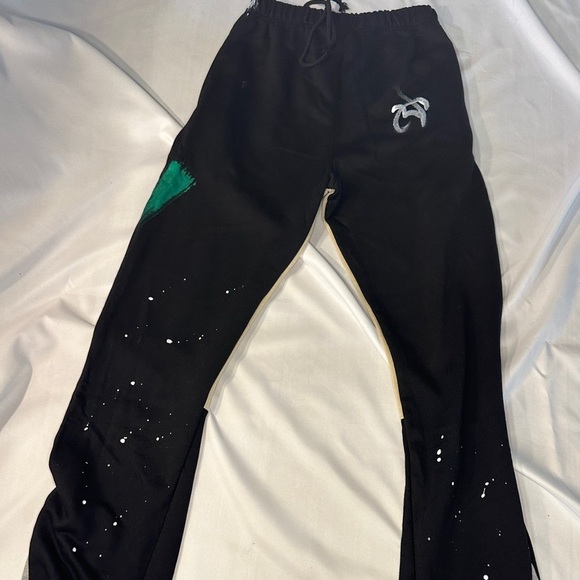 Gallery Dept Joggers Black Paint Splatter Sweatpants Mens Size Large - Picture 2 of 4